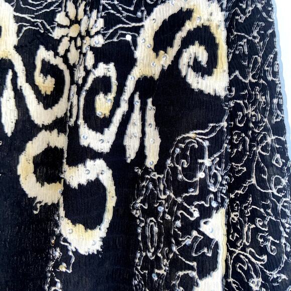 Alberto Makali Jacket Women's Size Medium Open Front Sequins Shrug Bolero - Picture 3 of 5